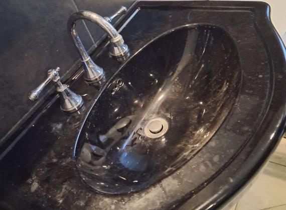 End of lease cleaning Dee Why July 2026 - bathroom sink before