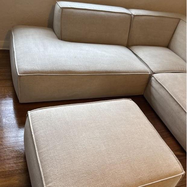 Fabric couch set cleaned in an Armadale living room
