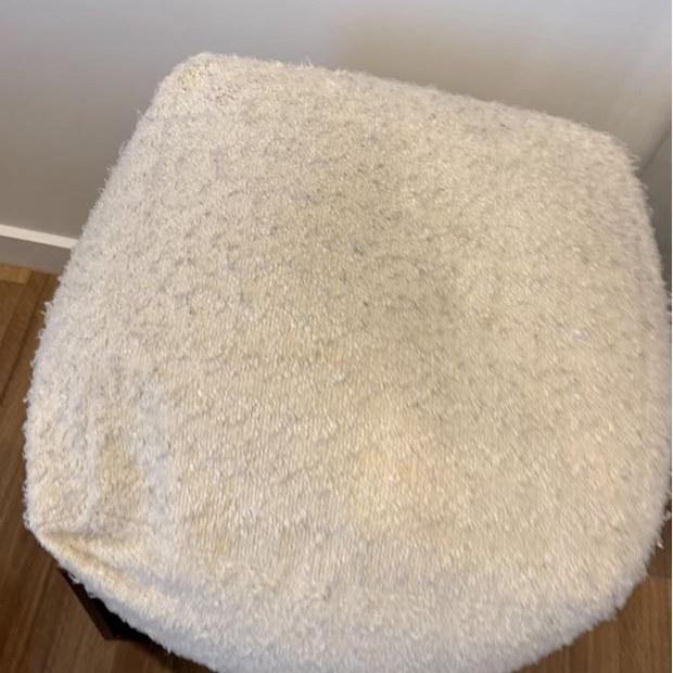 Bouclé armchair after upholstery cleaning, Lower Plenty, Melbourne