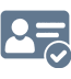 Police-checked cleaners: a shield outline with a single tick (checkmark) centred inside it
