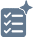 Your priorities, every visit: a simple checklist of three short horizontal lines, each with a square box on the left, the top two boxes ticked. Swap — Weekends & public holidays: a calendar outline with two binding rings at the top and a single tick in the grid