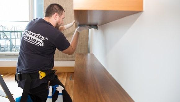 Builders cleaning of partially-renovated property