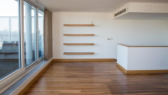 Builders cleaning of an unfurnished property