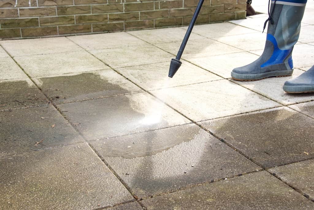 cleaning patio tiles