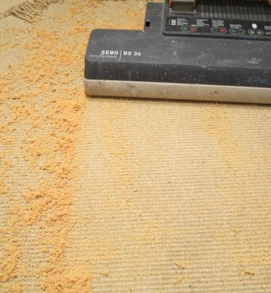 Carpet dry cleaning process step 3